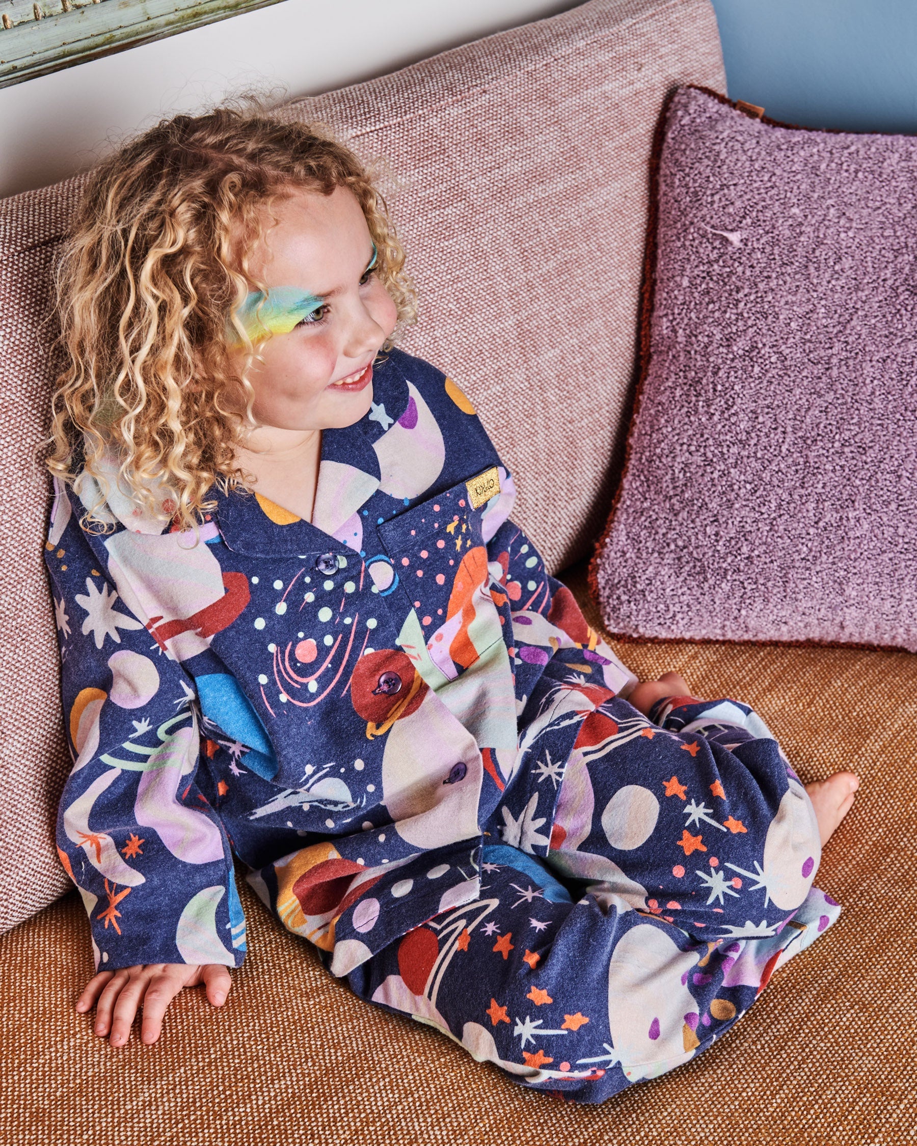 Planet Kip Flannelette Long Sleeve Shirt Pant Pyjama Set