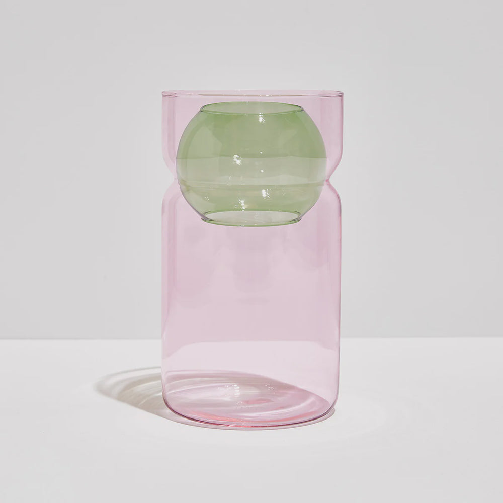 Balance Vase Pink + Green