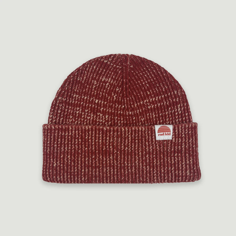 Rad Kid Organic Knit Beanie - Cherry Marle