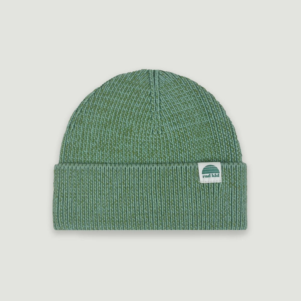 Rad Kid Organic Knit Beanie - Green Marle