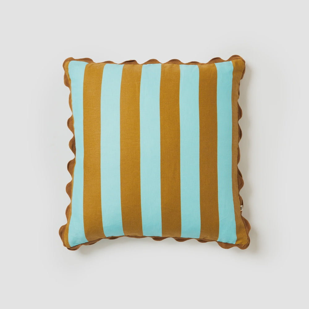 Bold Stripe Jade Tan 50CM Cushion