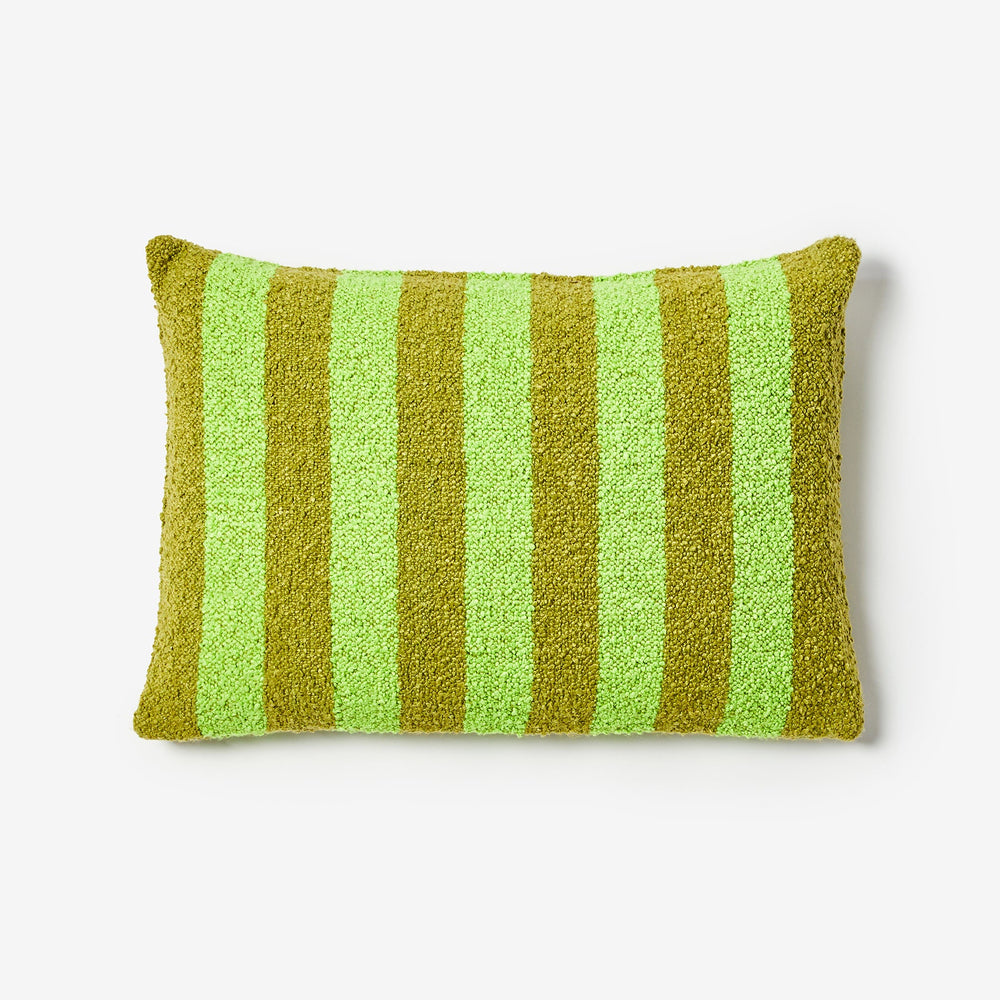 Boucle Stripe Acid Green 60x 40cm Cushion