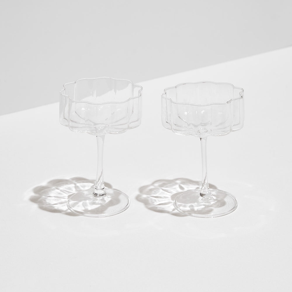 Wave Coupe- Clear Set of 2