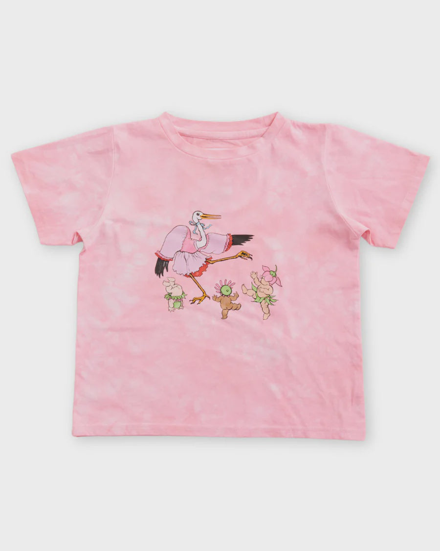 Kip&Co x May Gibbs Stork Tie Dye Organic Cotton T-Shirt