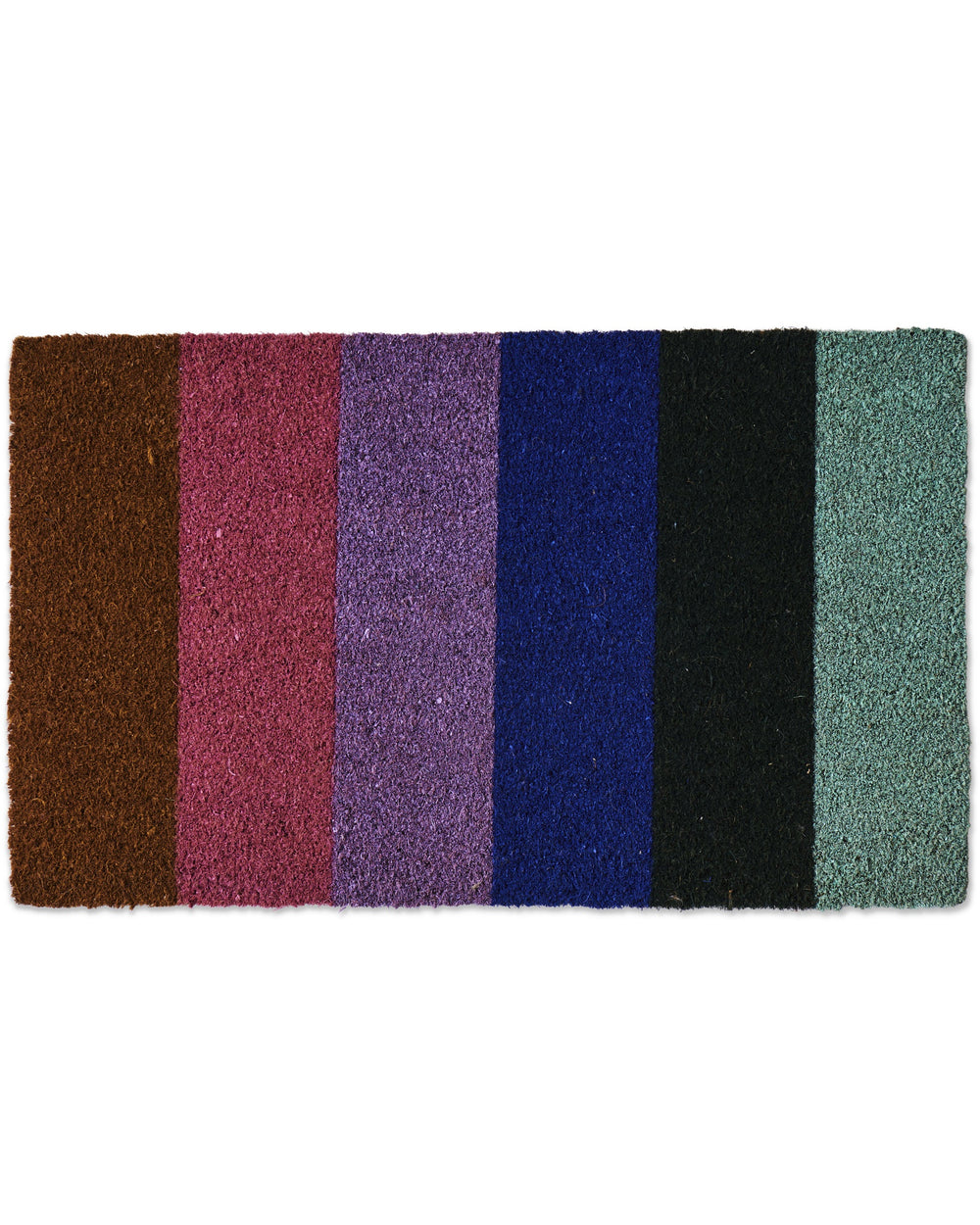 Happy Stripe Coir Door Mat One Size