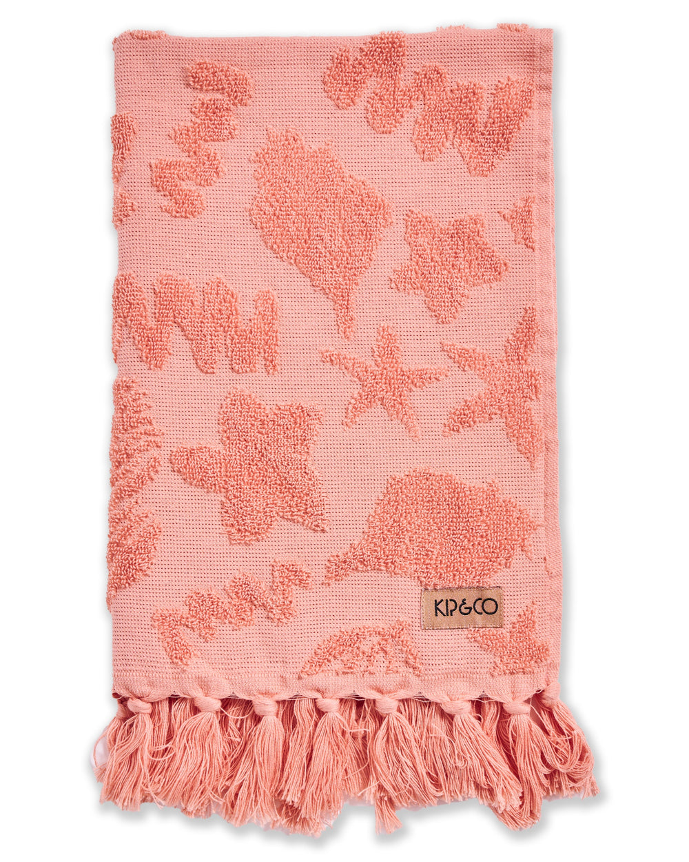 Peach Rock Pool Terry Hand Towel One Size