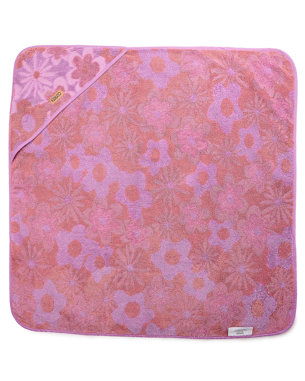 Peach Fleur Terry Baby Towel One Size