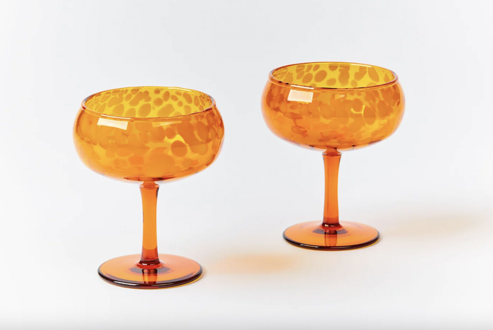 Dots Amber Coupes (set of 2)