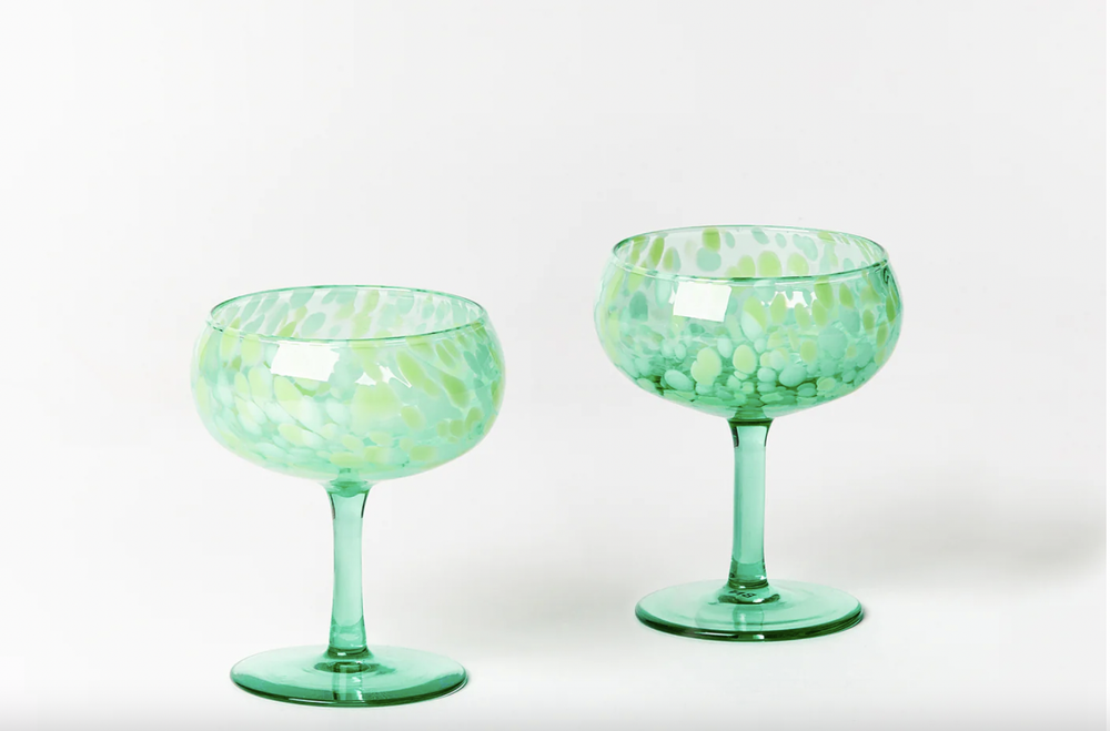 Dots Green Coupes (set of 2)