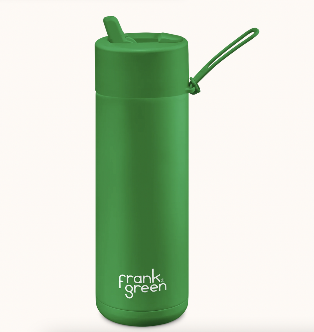 20oz SS Ceramic Reusable Bottle Evergreen with Straw Lid