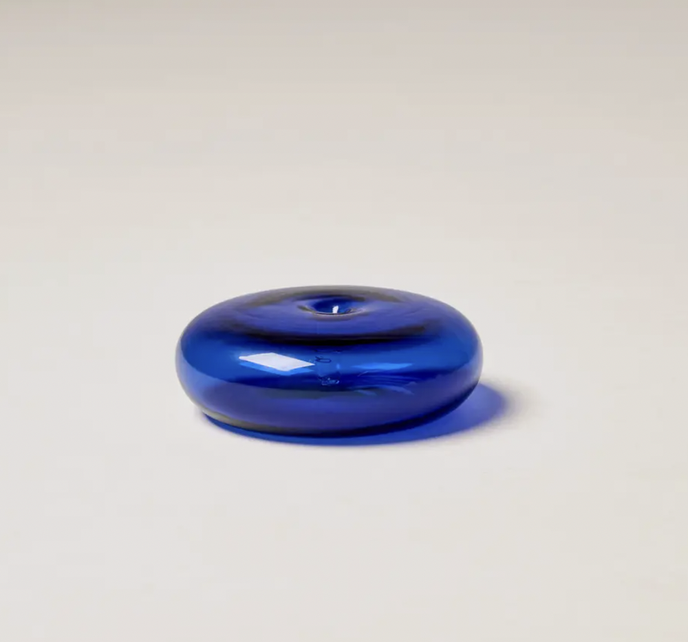 Glass Vessel Incense Holder- Cobalt