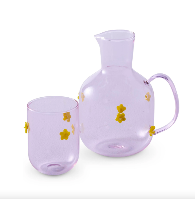 Flower Power Carafe & Glass One Size