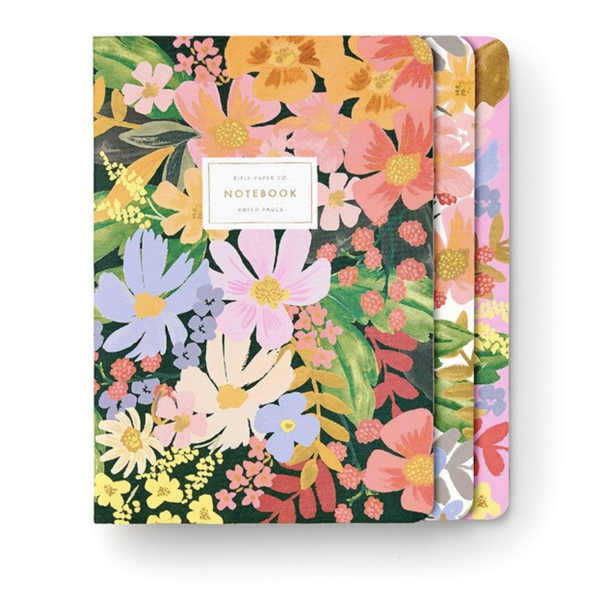 Pack of 3 Stitched Notebooks - Ruled - Large - Marguerite