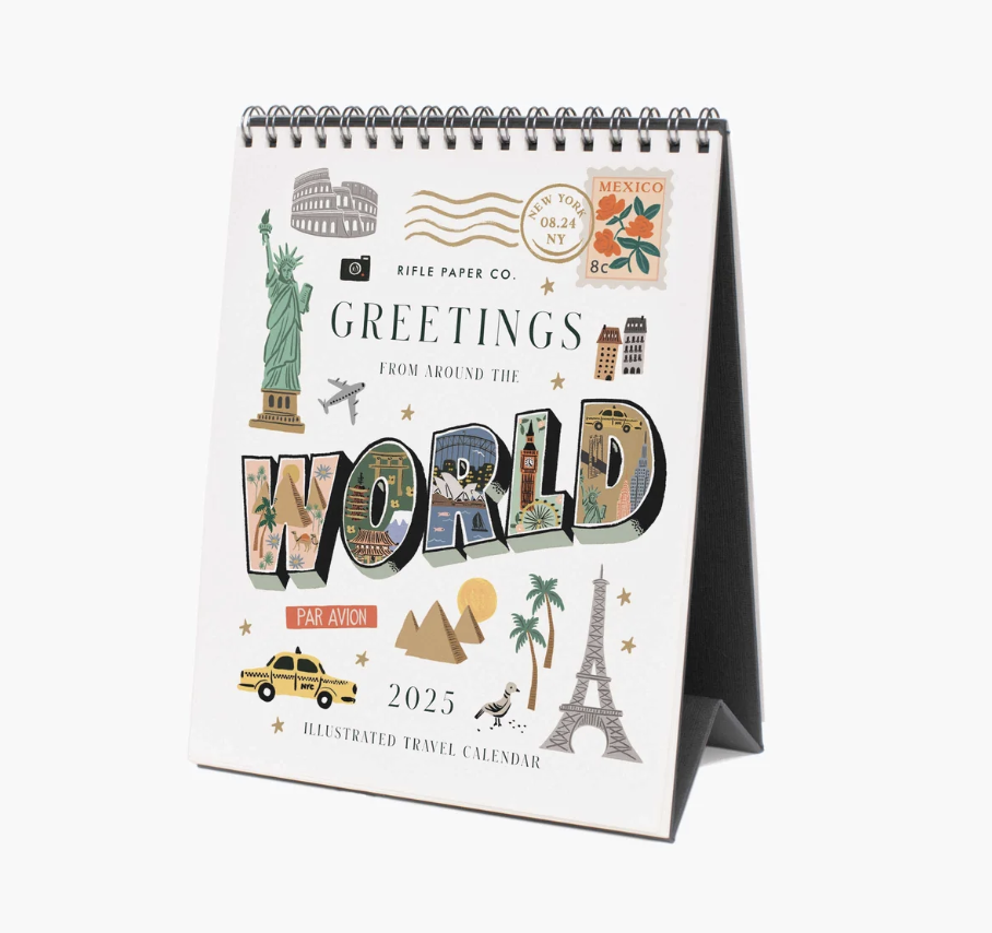 2025 Desk Calendar - Greetings from Around The World