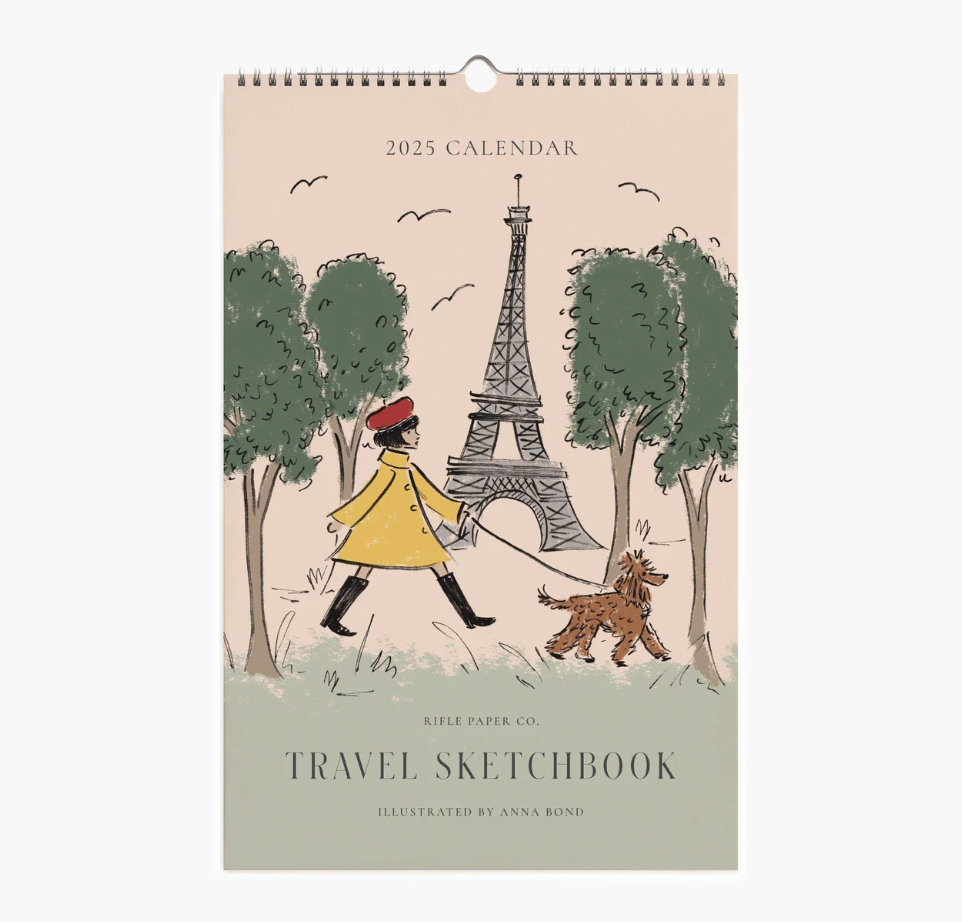 2025 Wall Calendar - Travel Sketchbook