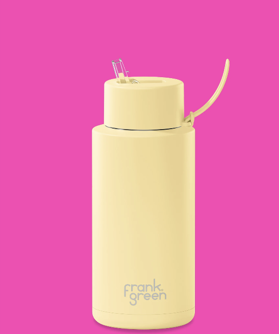 34oz Reusable Bottle (straw)- Buttermilk