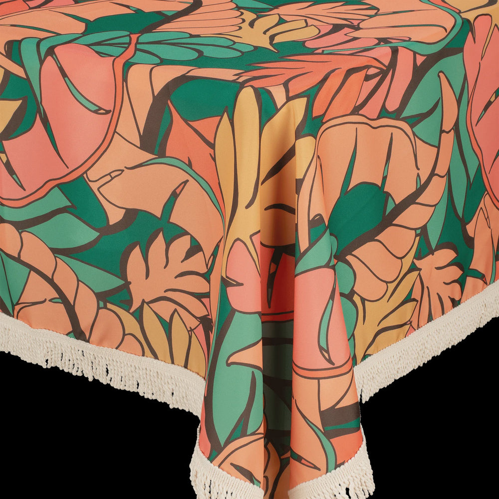 Amazon Jungle Fringed Tablecloth