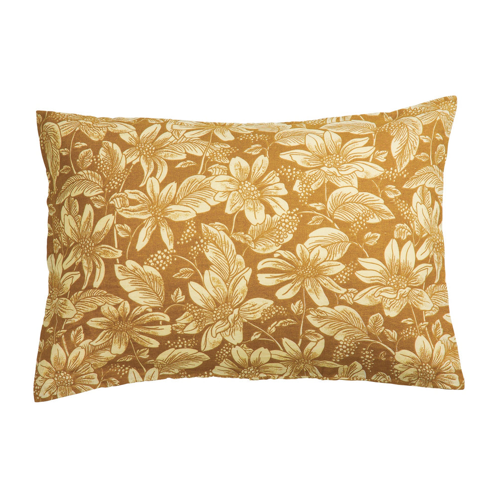 Amrita Linen Pillowcase Set - Ginger Standard