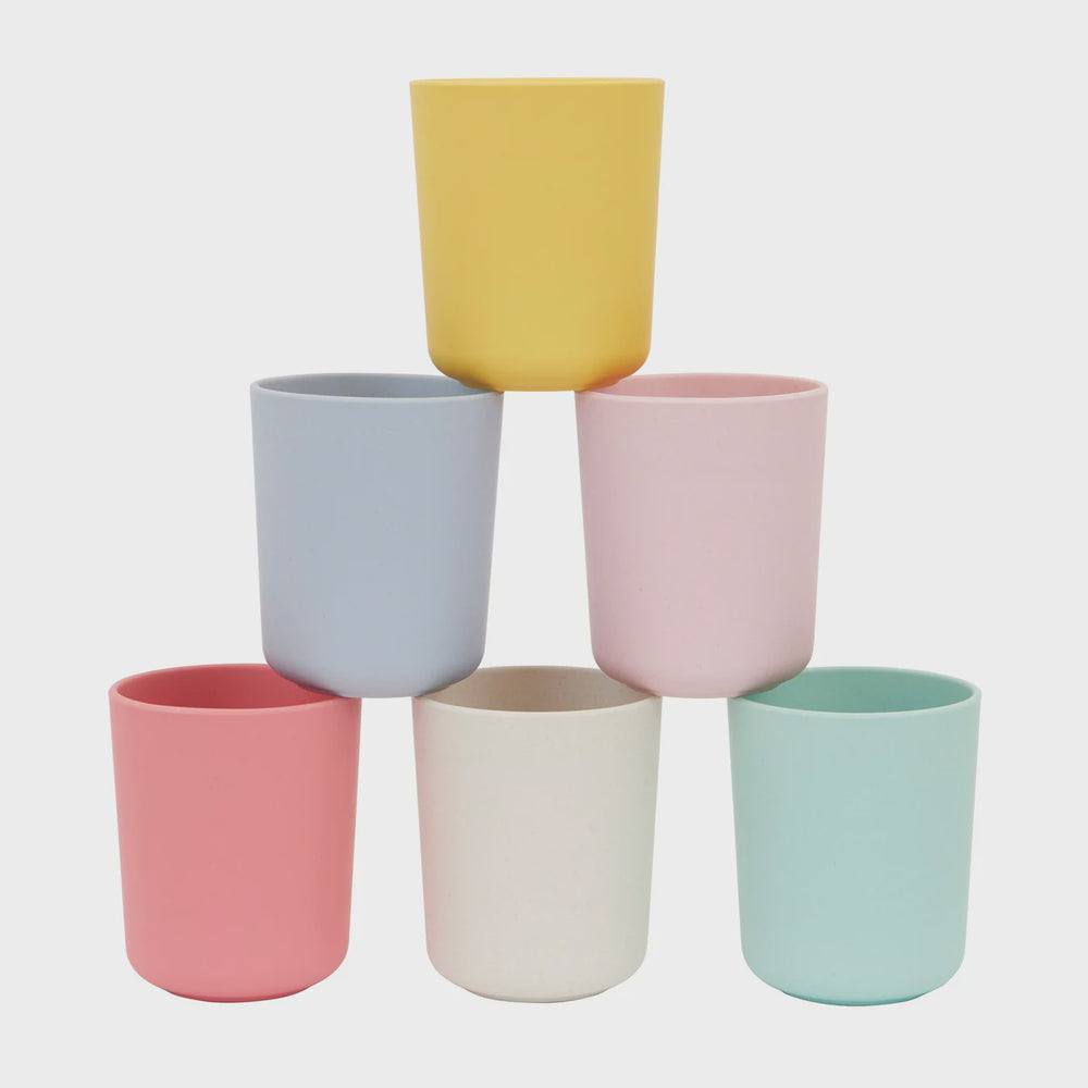 Multicolour Reusable Bamboo Cups