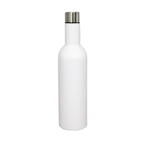 Double Walled Stainless Steel Wine Bottle - Matte White