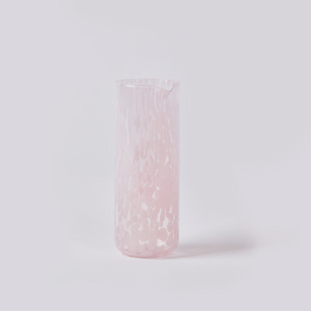 Glass Carafe Dots Pink