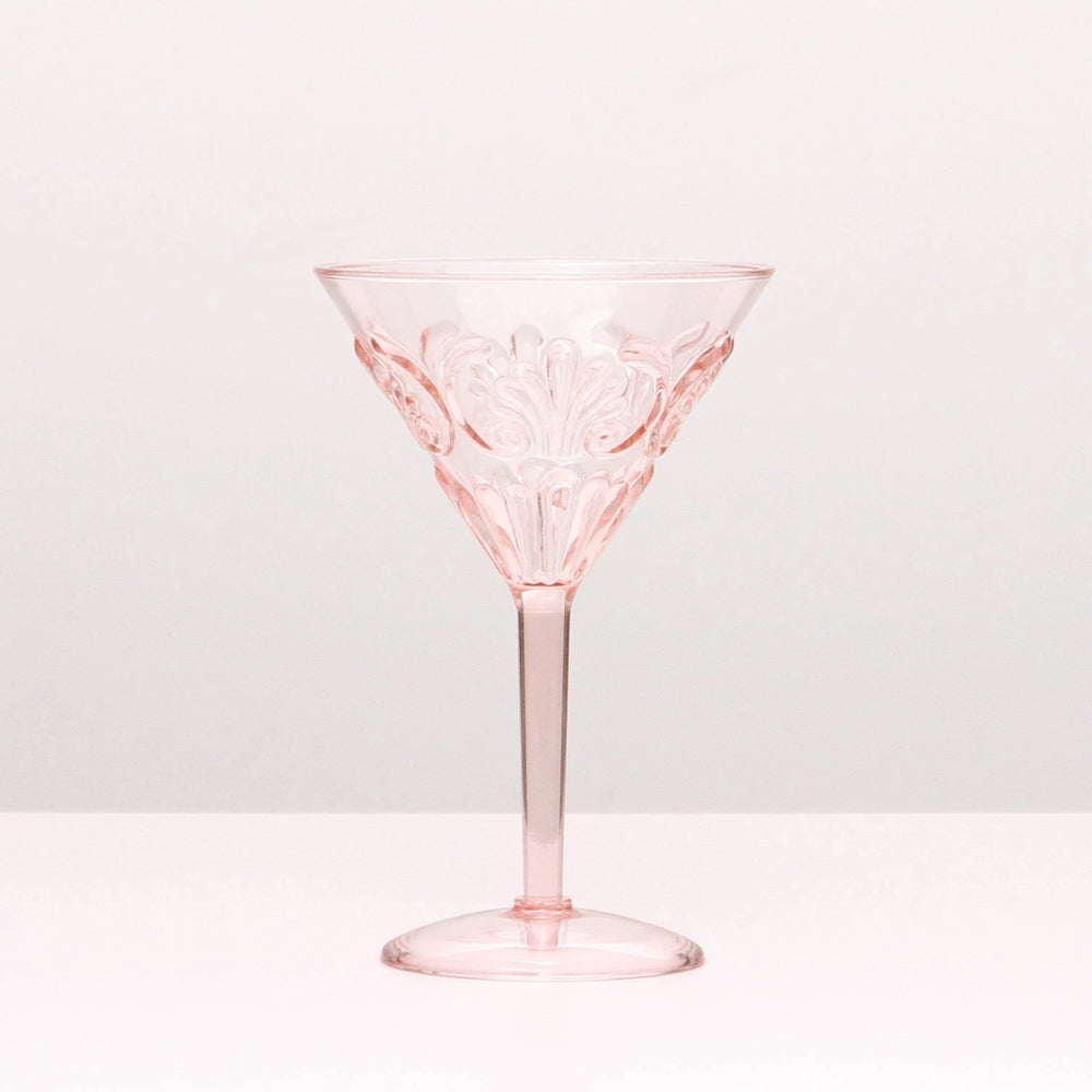 Flemington Acrylic Martini Glass - Pale Pink