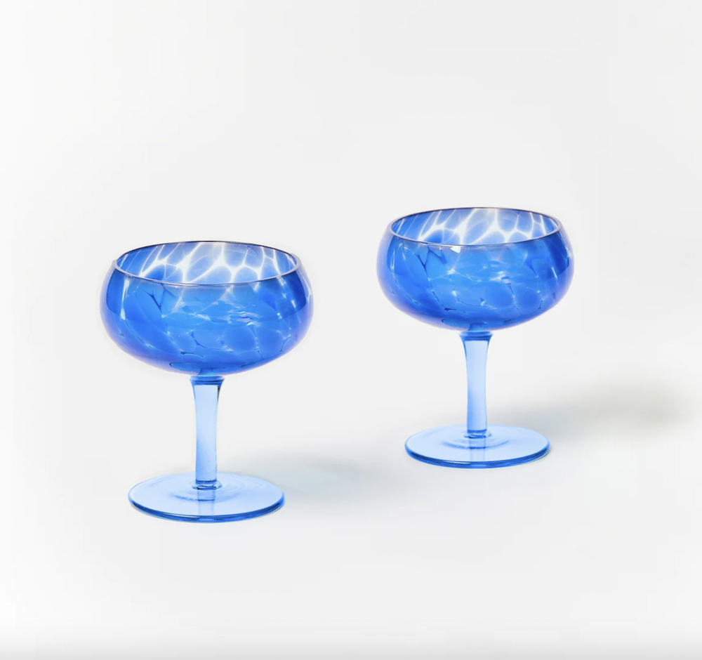 Dots Blue Coupes- Set of 2