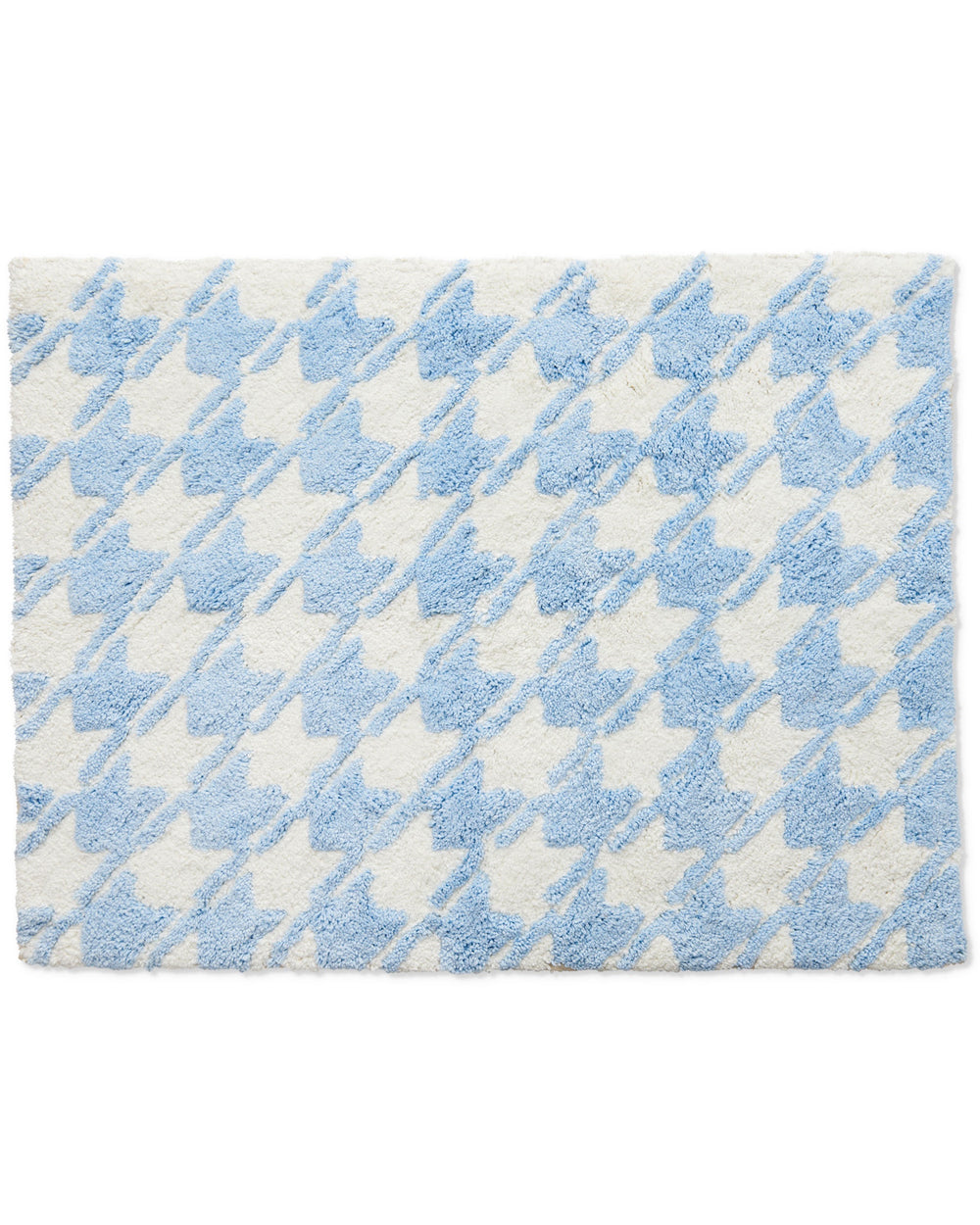 Houndstooth Blue Bath Mat One Size