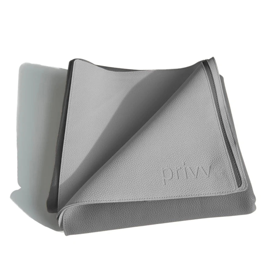 Privv | Vegan Leather Picnic Rug | Smoke & Storm